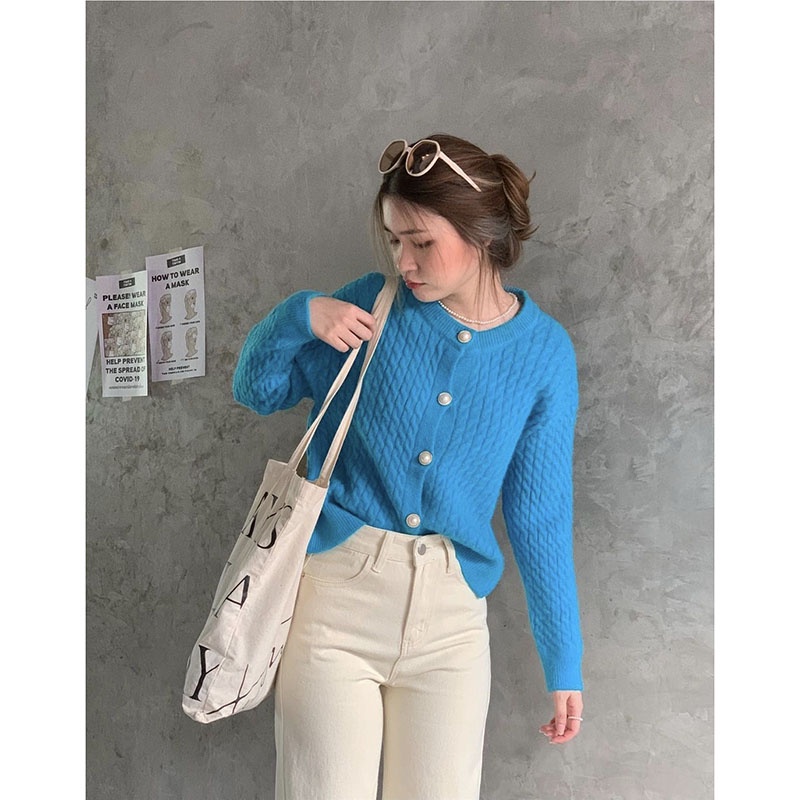 Áo Khoác Cardigan Len Dệt Kim Phom Đẹp M216