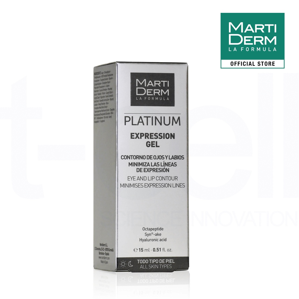 Gel Dưỡng Làm Đầy Rãnh, Giảm Nhăn Đuôi Mắt &amp; Khóe Miệng - MartiDerm Platinum Expression Gel (15ml)