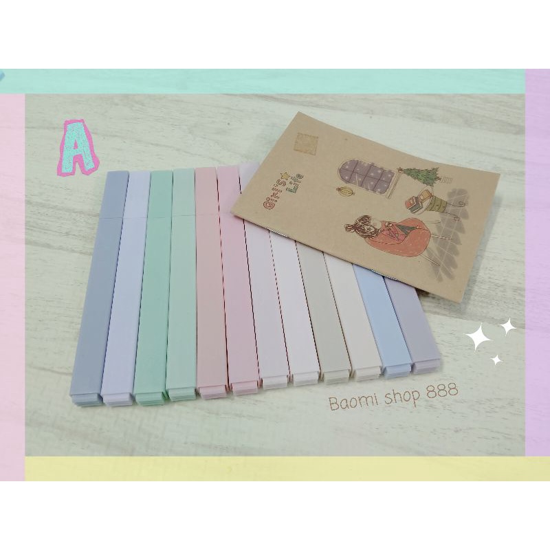 🍭 set 12 viết highlight  màu pastel  kẹo ngọt 🍭