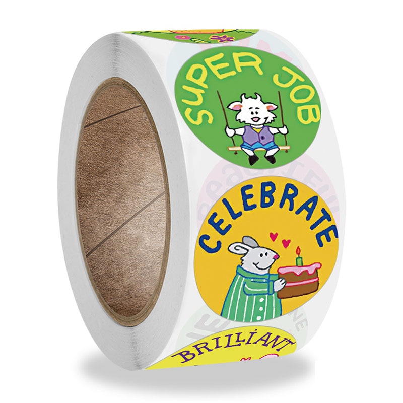 500 Miếng Dán Hình Dễ Thương Cỡ 2.5cm / 1inch