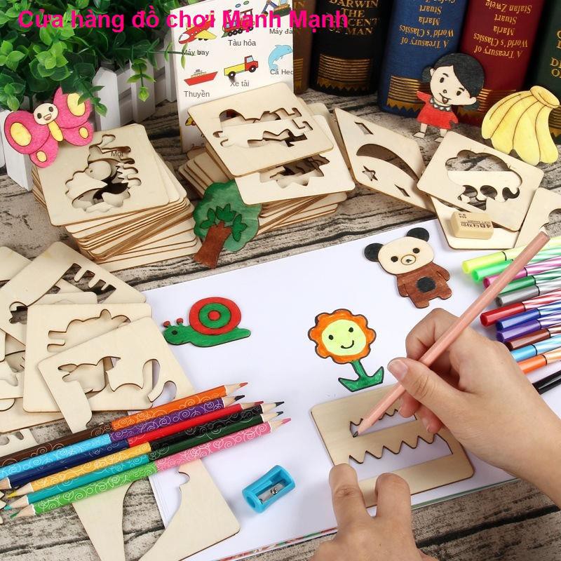 Món quà trẻ em bằng gỗ Những đứa học vẽ các công cụ s ơn sơn họa tạo mẫu cho đồ chơi giáo dục
