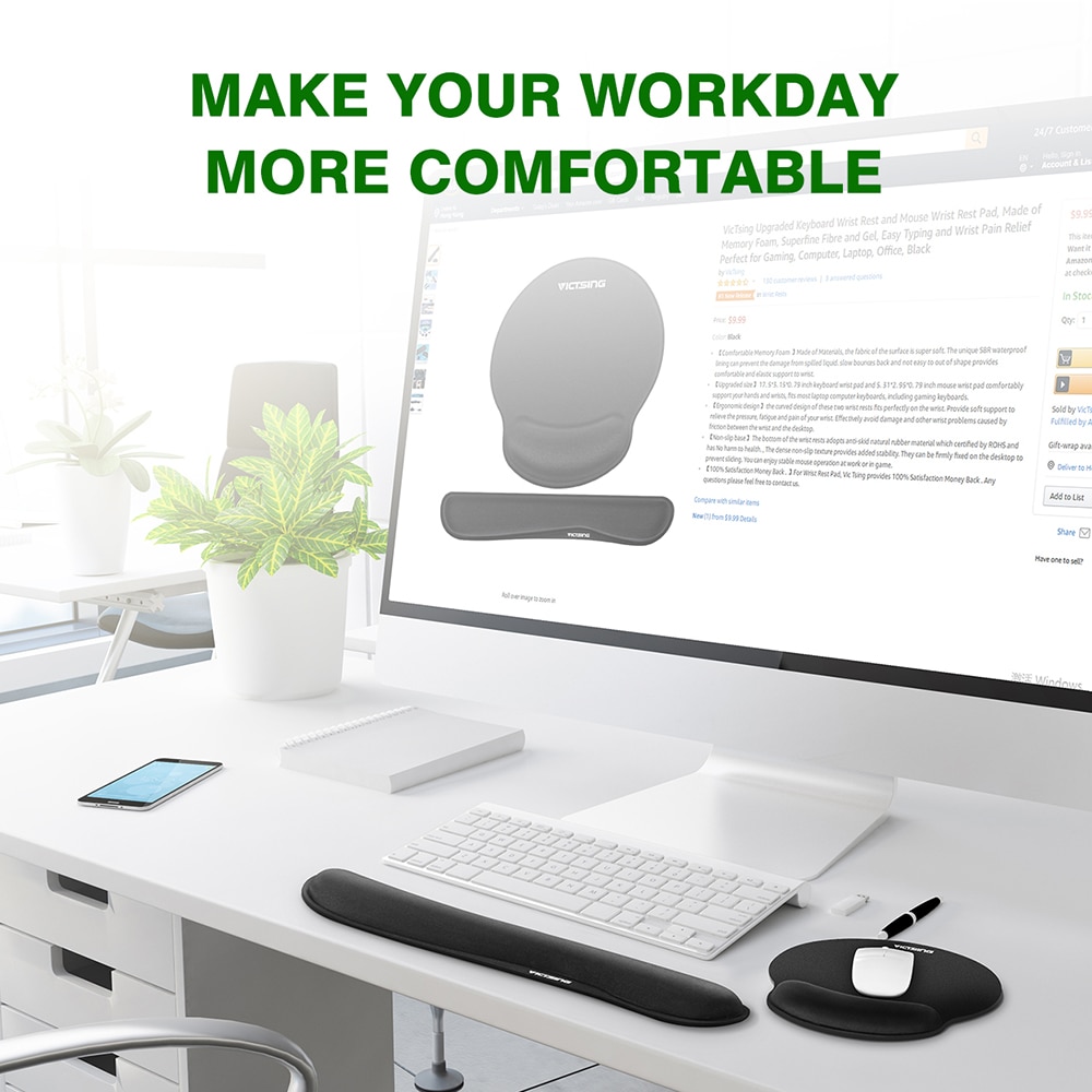 Miếng đệm hỗ trợ cổ tay Victsing Pc237 kèm bộ phụ kiện tiện dụng