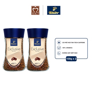 Combo 2 Cà phê hòa tan tách caffeine TCHIBO DECAF - 100% Arabica, vị chua dịu - Không gây mất ngủ - lọ 100g x 2