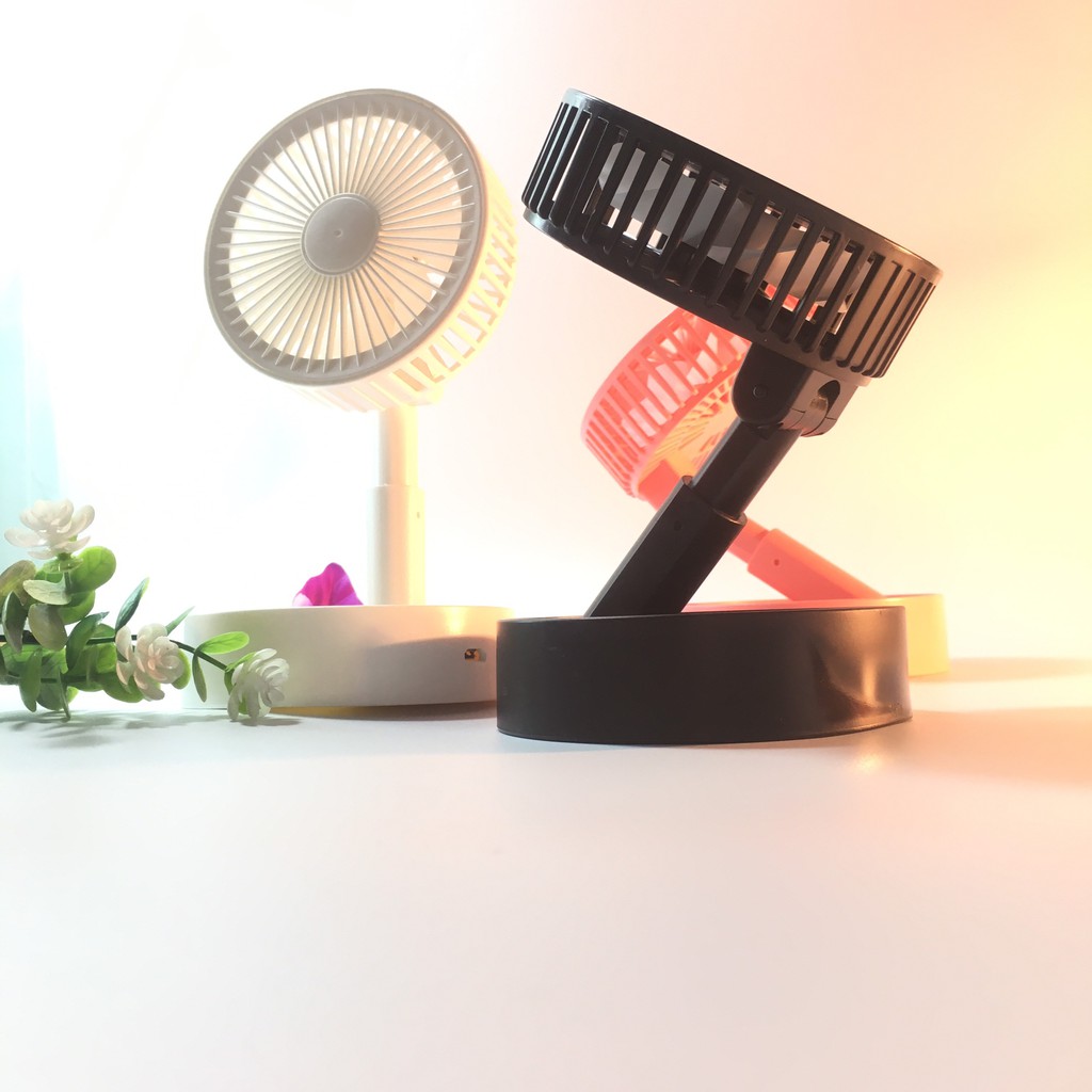 Quạt Mini Cầm Tay 3 Tốc Độ Gió Gấp Gọn A9 Tiện Dụng - TẶNG KÈM Pin Và Cáp Sạc USB (PK12store) | BigBuy360 - bigbuy360.vn