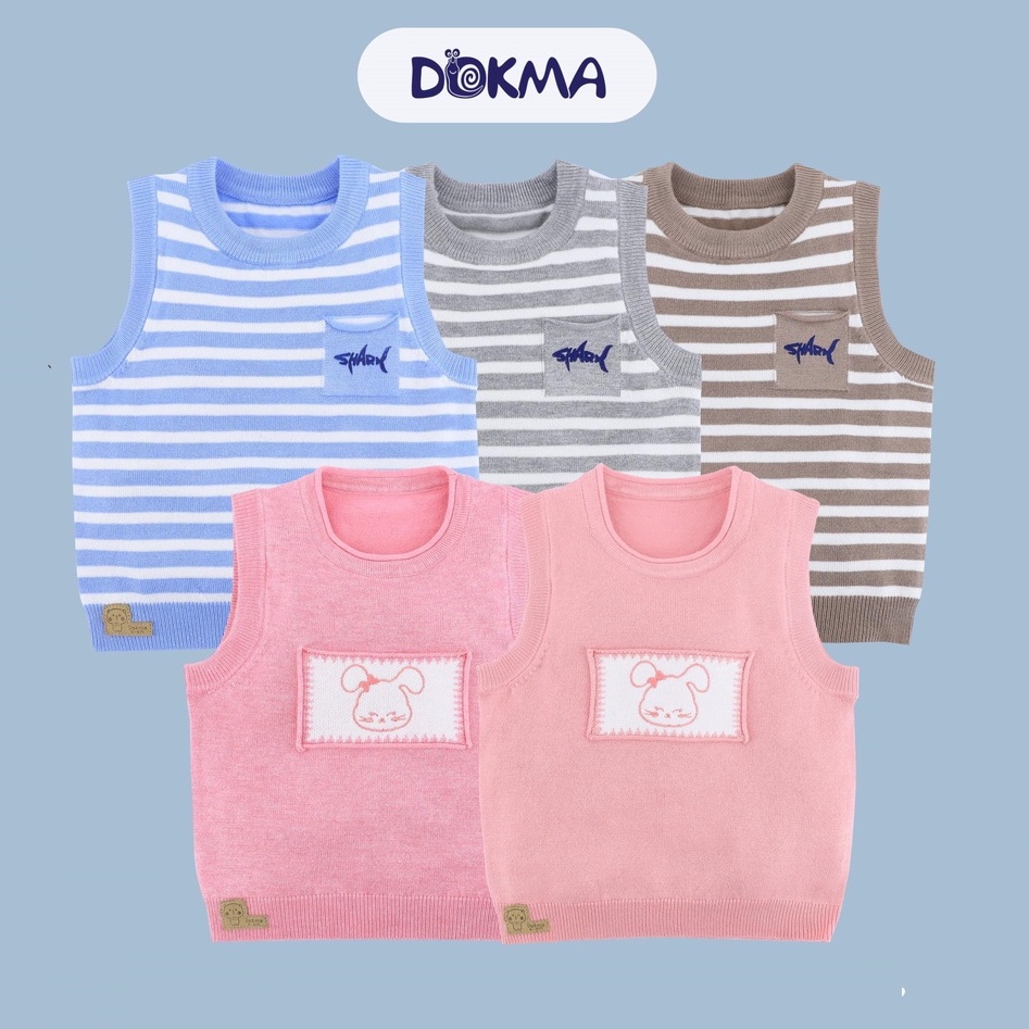 DA762 Áo len gile cổ tròn DOKMA (6-24m)