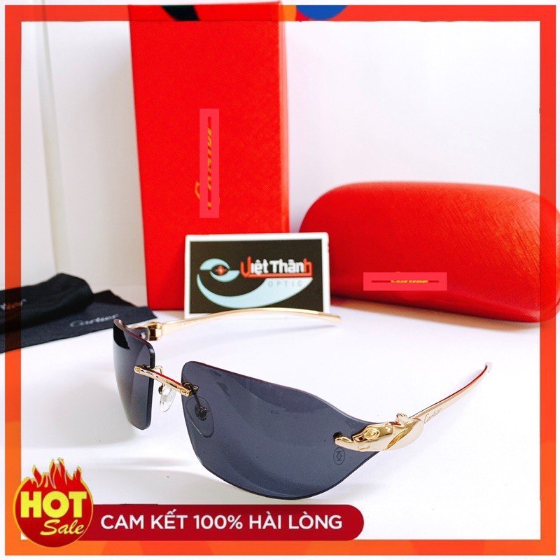 Kính Mát Nam Cao Cấp Không Viền Khung Chống Tia UV Hộp Đựng Như Hình | BigBuy360 - bigbuy360.vn