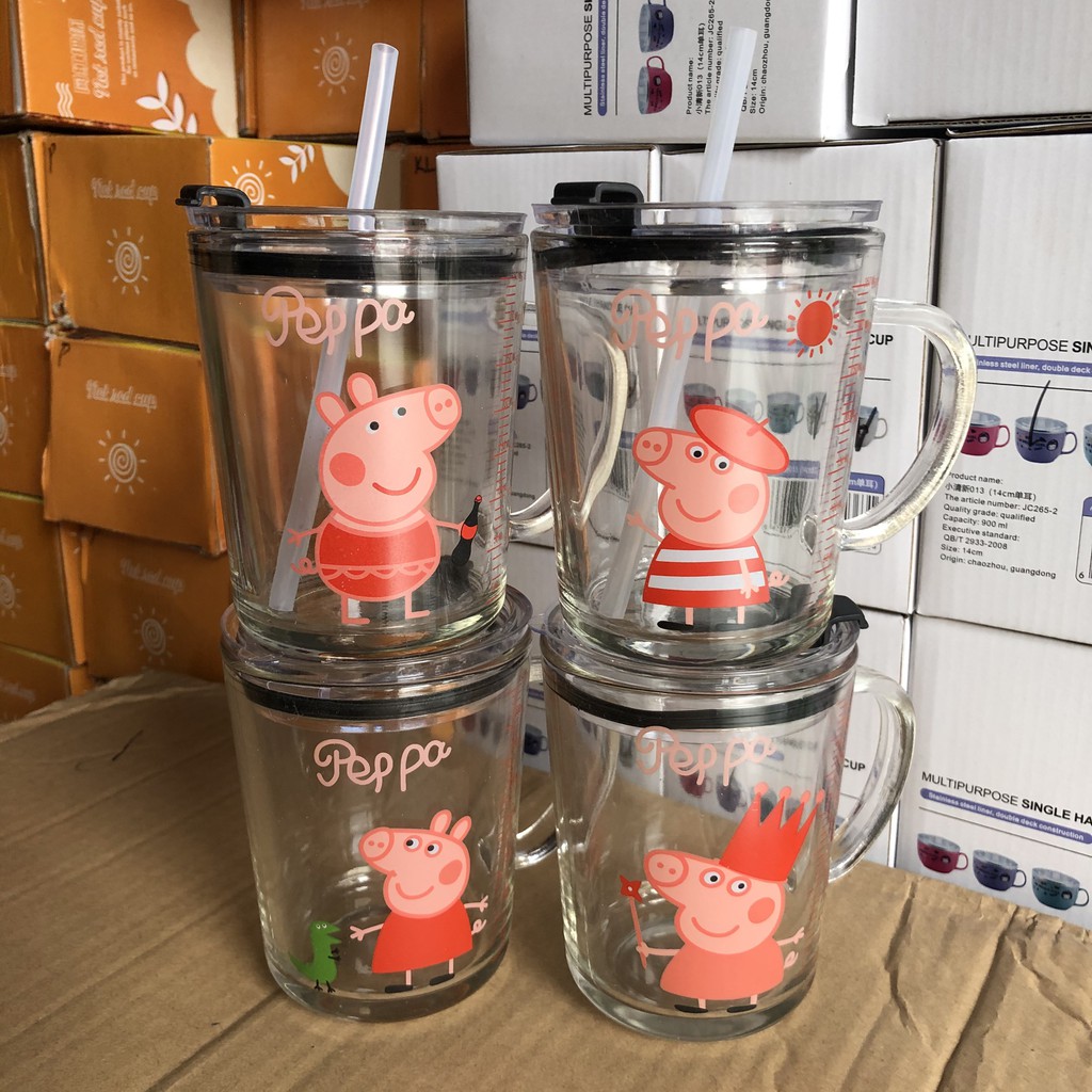 Ly nước, ly thủy tinh có vạch chia ml, hình ngẫu nhiên | BigBuy360 - bigbuy360.vn