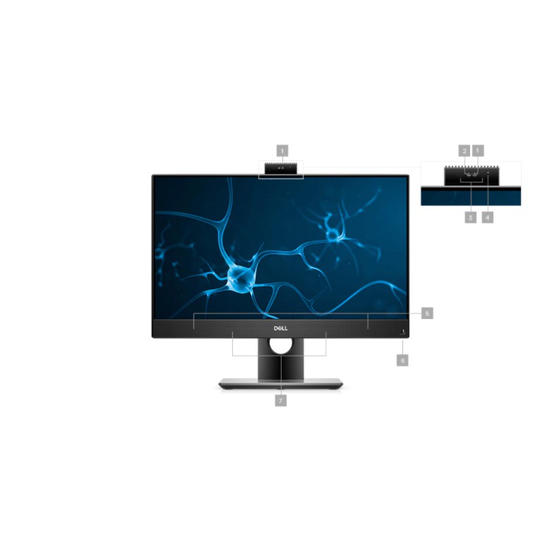 Máy tính để bàn All In One Dell OptiPlex 5480/ Intel Core i7-10700T (2.00Ghz, 16MB)/ 8GB (1x8GB) DDR4/ SSD 256GB | BigBuy360 - bigbuy360.vn