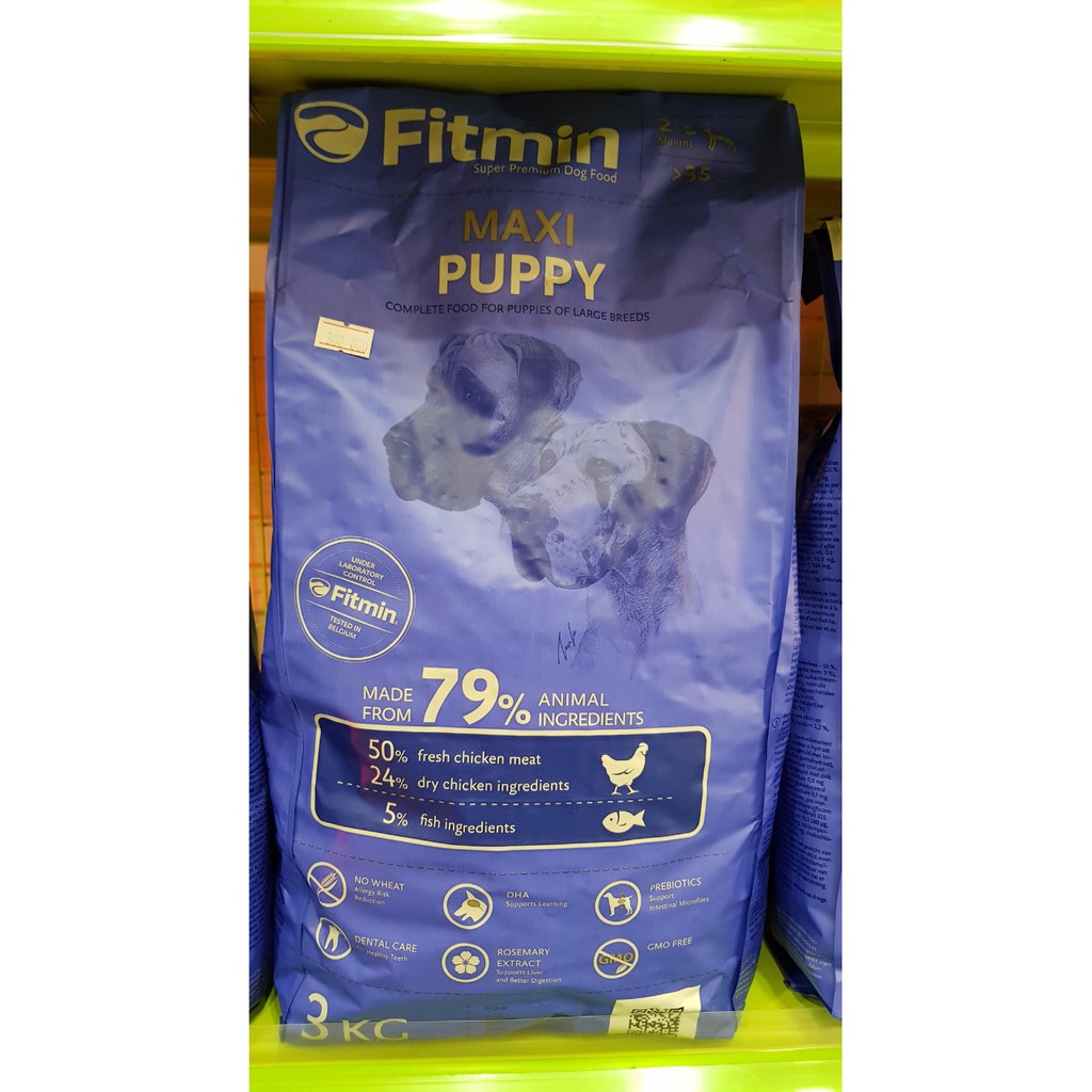 Hạt thịt tươi cho chó FITMIN MAXI PUPPY 3kg