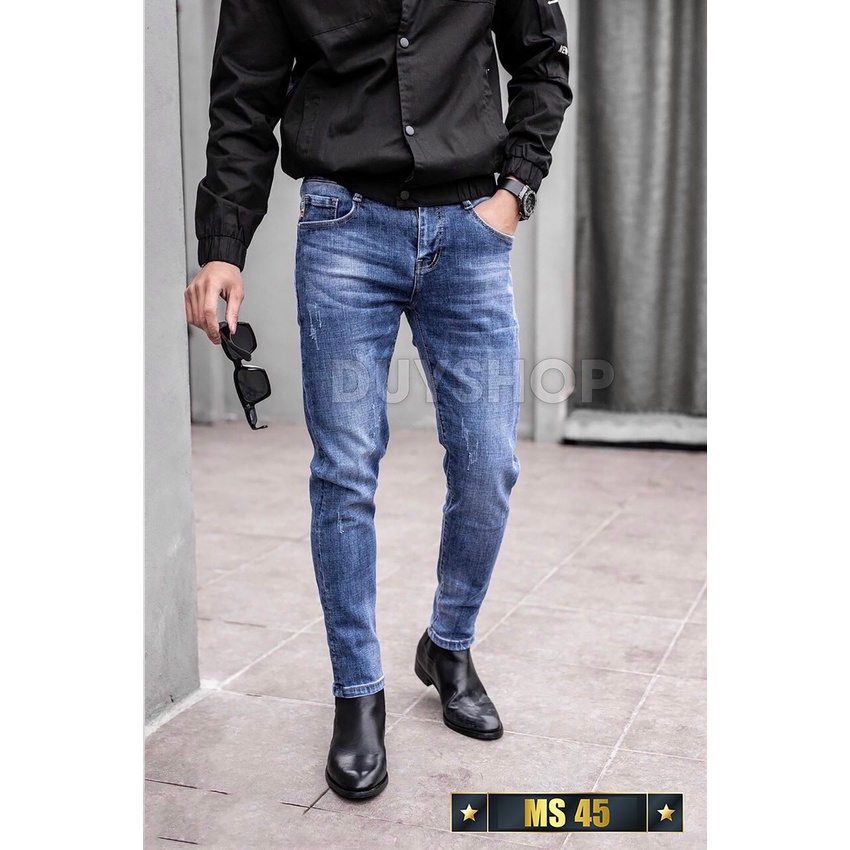 Quần Jean Nam cao cấp  thời trang Tô Tồ Shop, Quần Bò Nam co giãn mẫu mới trẻ trung cá tính - MQ33
