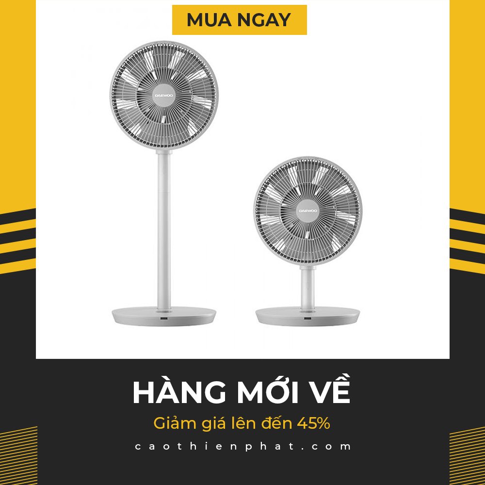 Quạt đứng Daewoo F3 PRO -Điều khiển từ xa- Màn hình LED- Với 12 tốc độ- gió 3 chế độ gió tùy- Xoay 360 độ | BigBuy360 - bigbuy360.vn
