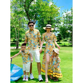 Đồ Đi Biển Gia Đình_Set Gia Đình Du Lịch_Với Hoạ Tiết Siêu Đáng yêu các mom ơi😍_Fullsize 7-100kgs