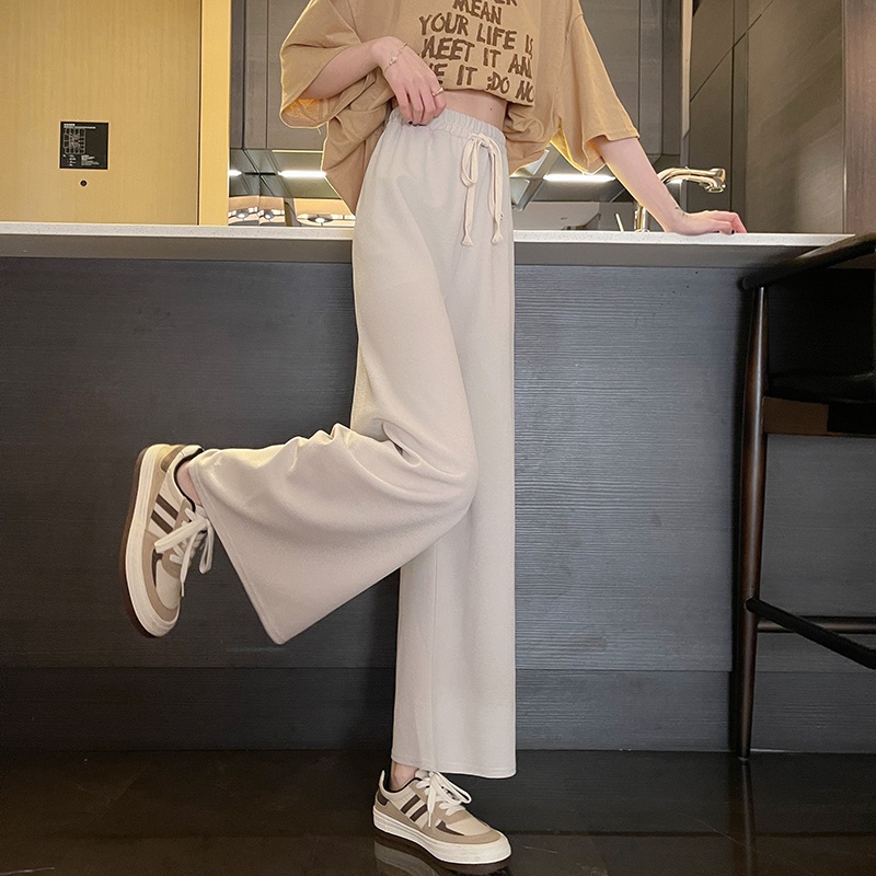 Quần Dài Lưng Cao Co Giãn Phối Dây Rút Cá Tính Cho Nữ