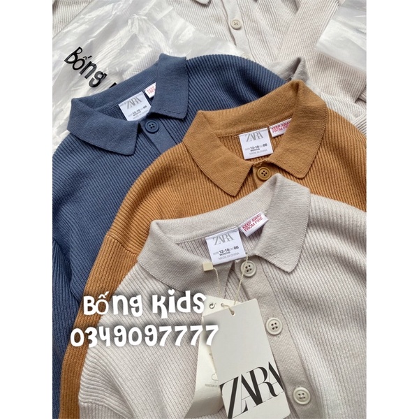 Áo Cardigan Bé Trai Cổ Đức Tay Lật ZR