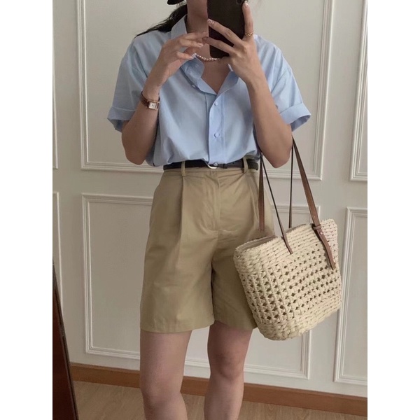 Áo sơ mi thô hàn basic 40506 CHERRY COCO