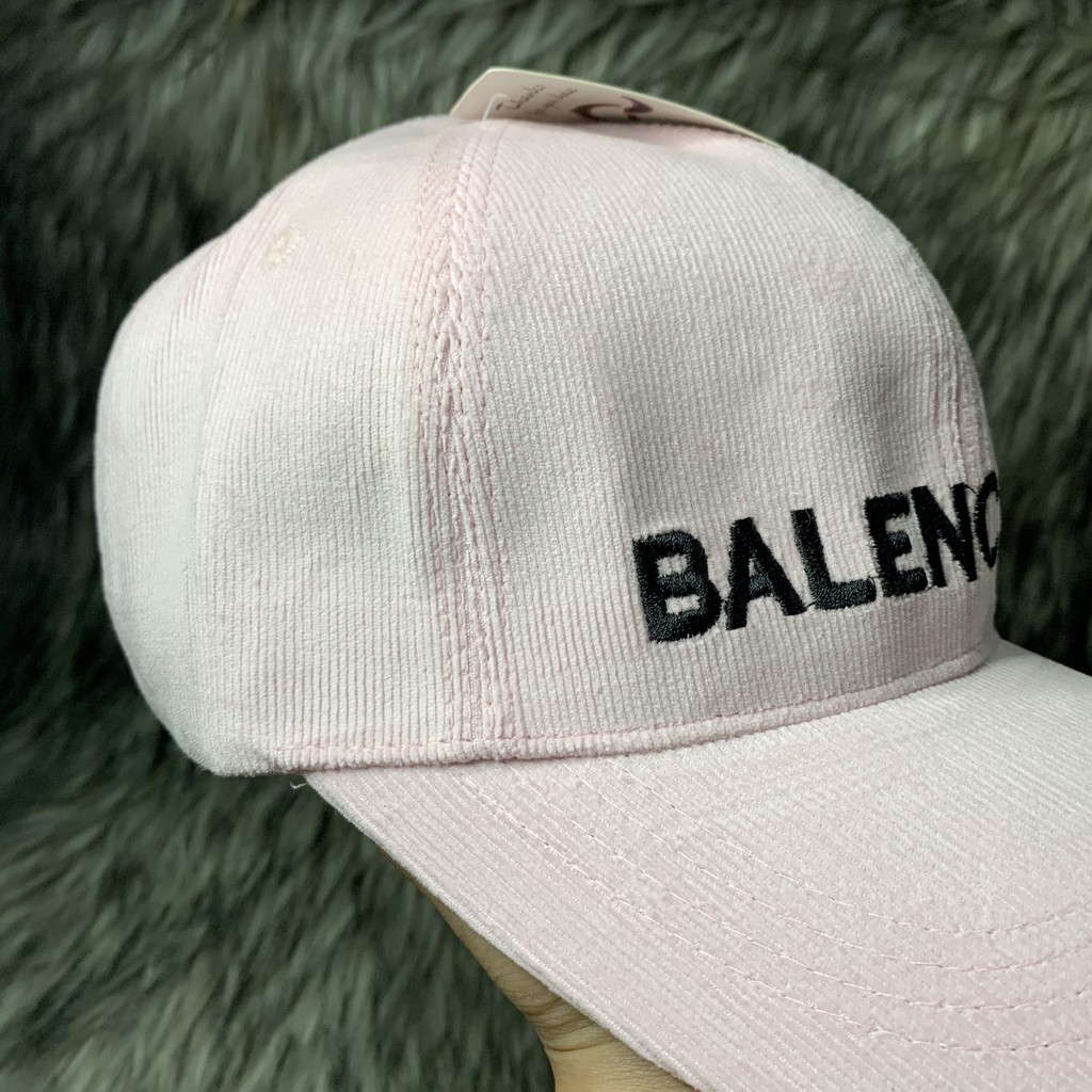 Nón Kết Ulzzang Vải Nhung Nỉ Thêu Logo BalanCiaga S026 [Ảnh Tự Chụp]