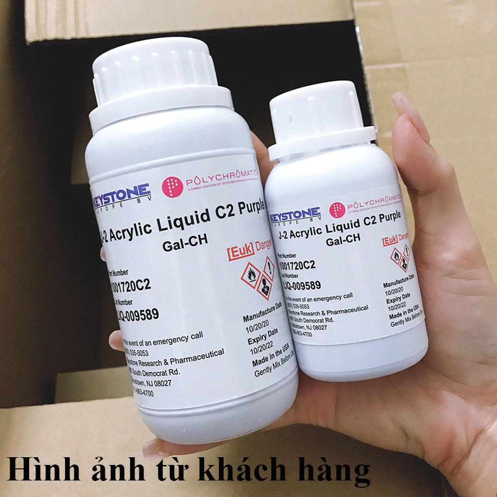 Dung dịch tím Keystone chính hãng nhập khẩu từ Mỹ - nước đắp bột nặn hoa lâu khô (lẻ chai)