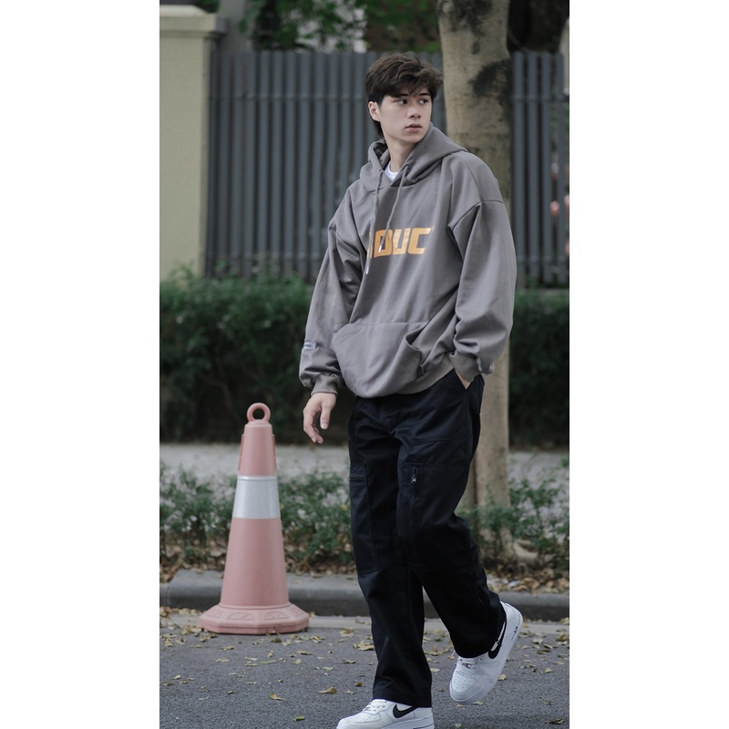 Áo khoác hoodie HDUC form rộng nam nữ có mũ unisex basic chất liệu nỉ bông cào mã HD9