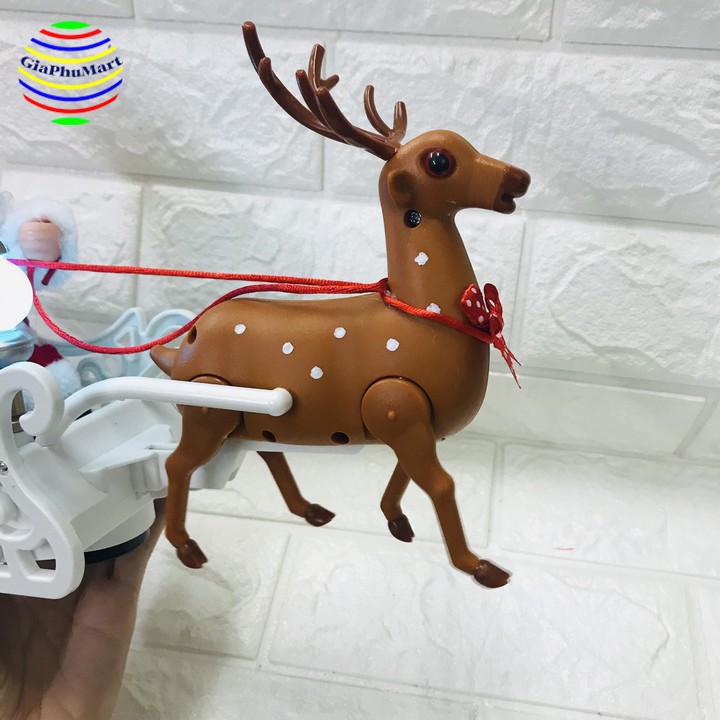 Ông Già Noel Cưỡi Xe Tuần Lộc - Đồ Chơi Ông Già Noel Phát Nhạc