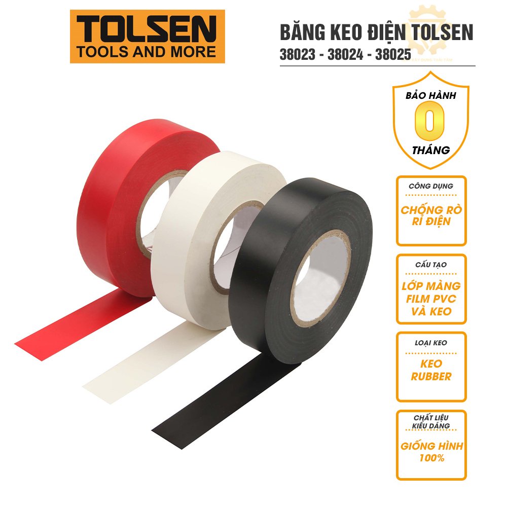 Băng keo điện TOLSEN 38023, 38024, 38025