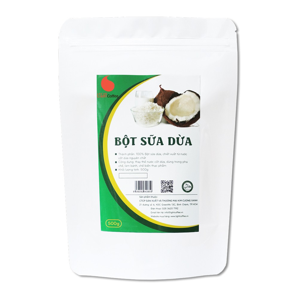 Bột sữa dừa thơm béo - chuẩn vị từ Light Coffee - gói 100g -250g - 500g