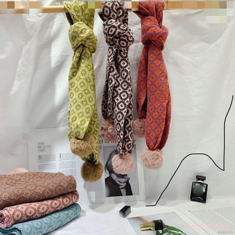 Khăn choàng cổ dệt kim thiết kế đơn giản phong cách Hàn Quốc dành cho bé