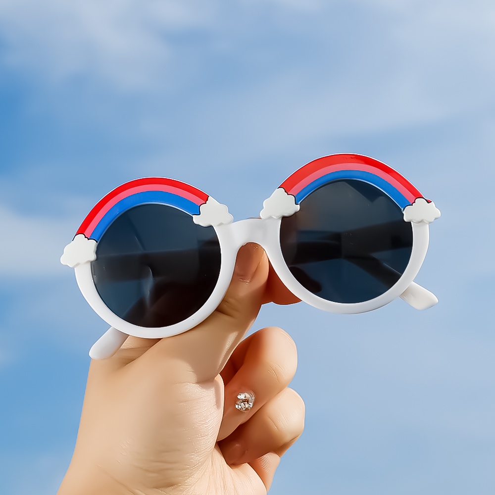 Kính Mát Cầu Vồng Dễ Thương Thời Trang Cho Bé Chơi Ở Ngoài Bãi Biển / Đạo Cụ Chụp Ảnh