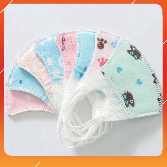 Combo 10 Khẩu trang trẻ em 3D kháng khuẩn, kháng bụi 3 lớp cho bé từ 0-12 tuổi !