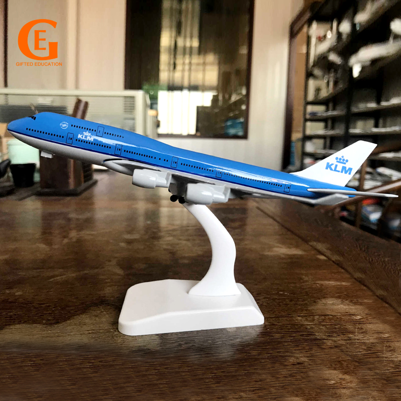Klm Airlines Boeing B747 Mẫu Máy Bay Kim Loại Hà Lan Diecast B747 Máy Bay Đồ Chơi Máy Bay Có Bánh Ră