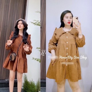 [Mã FAXANH55 giảm 10K đơn 50K] Đầm cổ bèo bigsize 60=>90kg