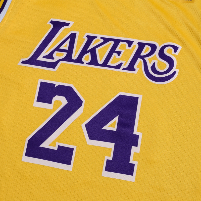 Nike NBA Los Angeles Lakers Kobe No. 24 Basketball Clothes Vest Summer Purple Yellow (Size: S-2XL)