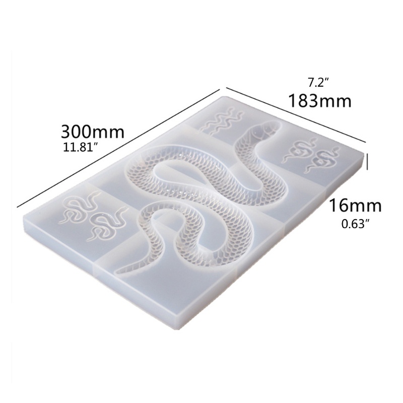 Khuôn silicone hình con rắn dùng làm trang sức resin epoxy