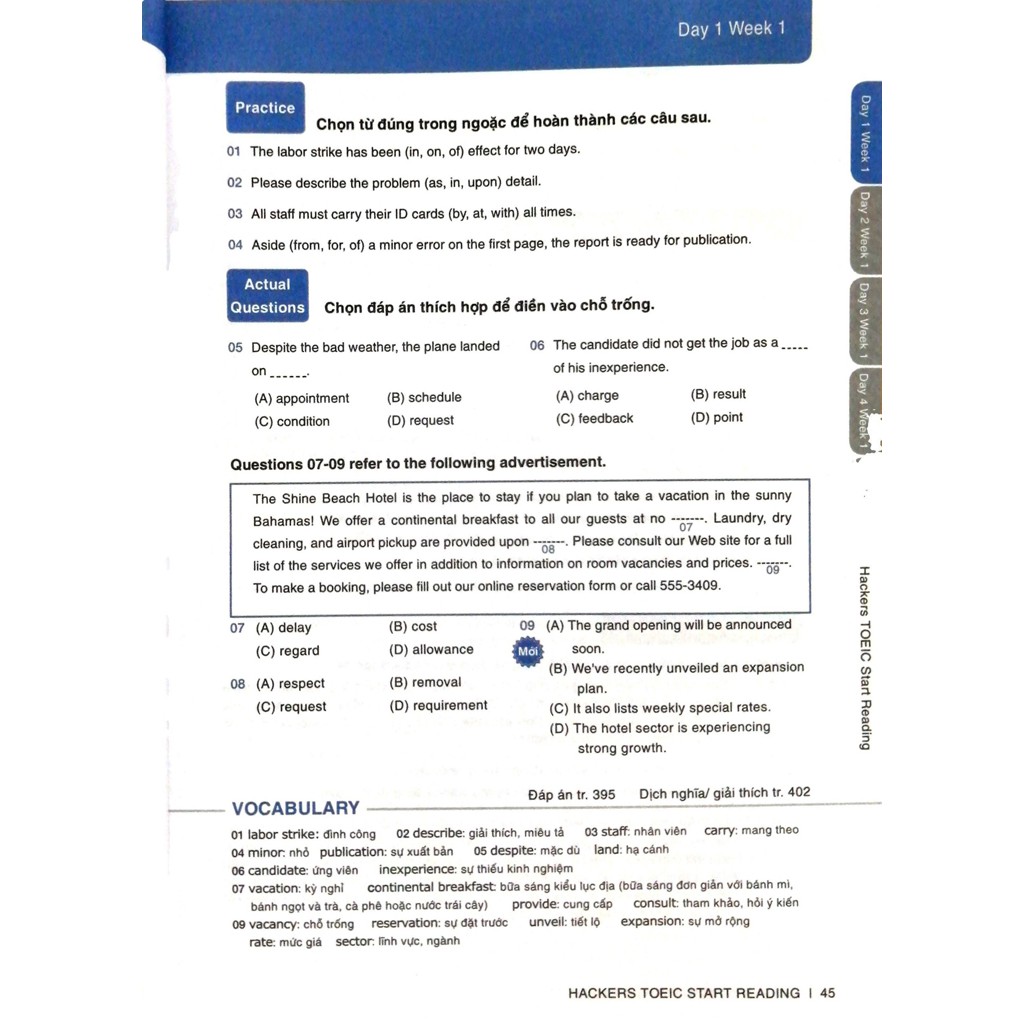 Sách - Hackers Toeic Start Reading (30 Phút tự học TOEIC mỗi ngày)