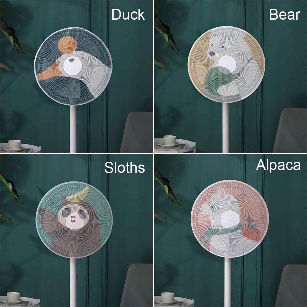 Vỏ bọc lưới bảo vệ đầu quạt chống bụi họa tiết hoạt hình dễ thương