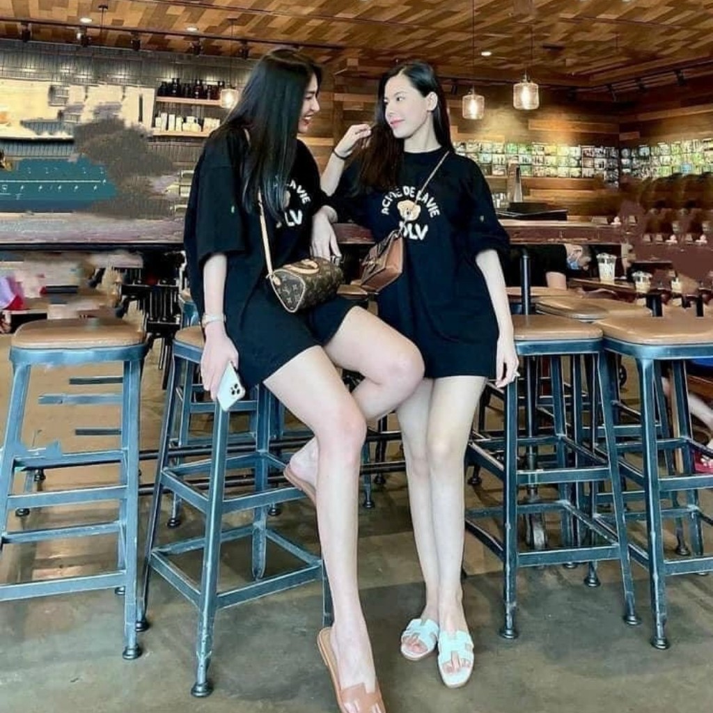 Áo Thun Unisex In Hình Gấu Áo Cặp Áo Đôi Nam Và Nữ Siêu Cưng Freesize