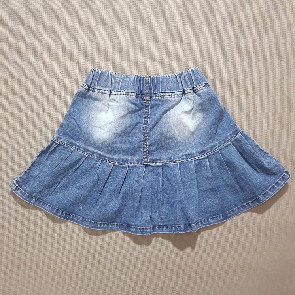 Váy quần jean xếp ly phong cách hàn quốc cho bé gái 18-50kg