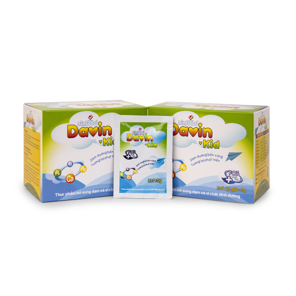 Combo 3 Davin Kid- Bổ sung đạm, chất dinh dưỡng- Viện dinh dưỡng quốc gia- Ninfood