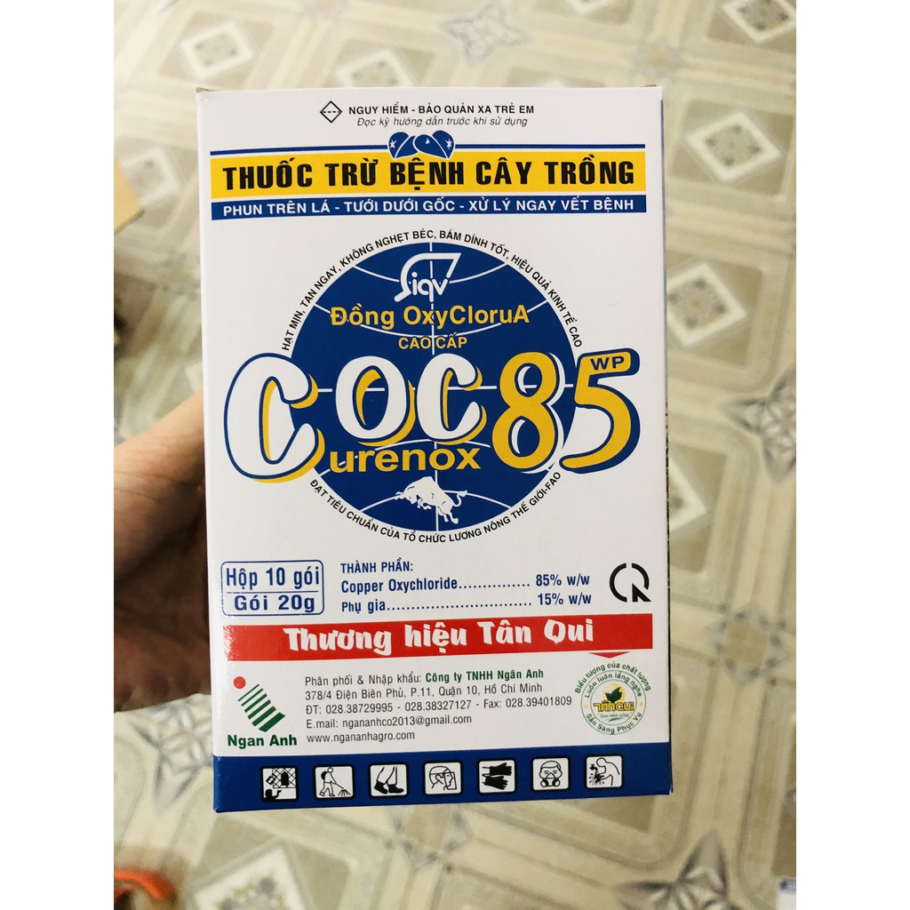 COC 85 WP Hộp/10 gói * 20g - Phòng Trừ Nấm Bệnh Trên cây Trồng