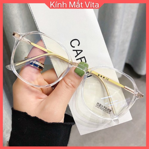 Kính Cận Nữ Shopvita Gọng Kính Tròn Trong Suốt Chống Tia Ánh Sáng Xanh Bảo Vệ Mắt Thời Trang Hàn Quốc -VT12 | BigBuy360 - bigbuy360.vn