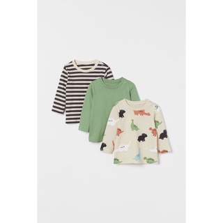 Set 3 áo cotton bé trai HM auth