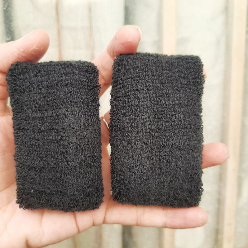 Túi 6 Len cột tóc màu đen loại dày mã 340