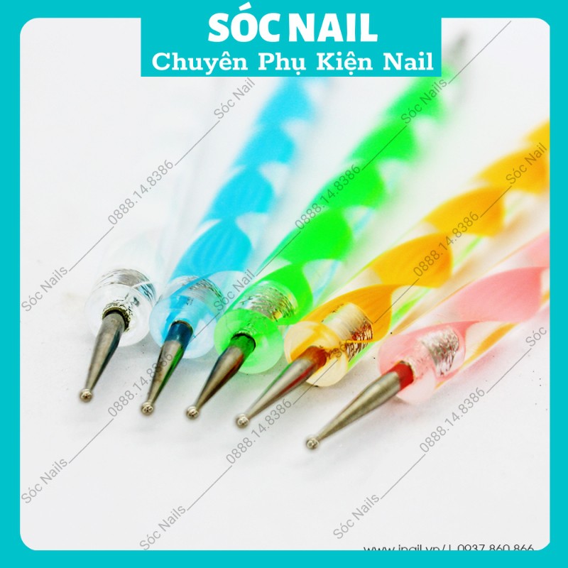 Bộ Bút Chấm Đá Chấm Bi Nail 5 Cây