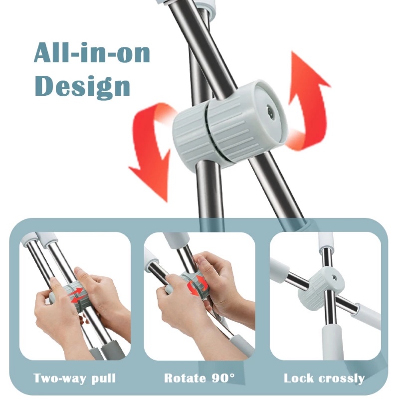 1 Gậy Tập Lưng Bằng Thép Không Gỉ Tùy Chỉnh Tiện Dụng Cho Người Tập Gym / Yoga