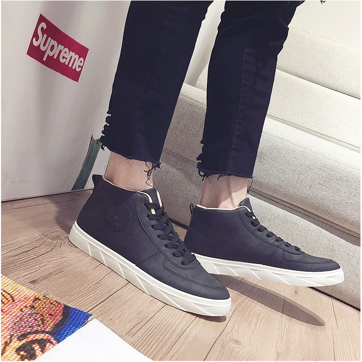 Giày nam cổ cao màu đen | BigBuy360 - bigbuy360.vn