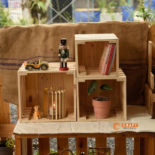 Hộp gỗ pallet vuông - Thùng gỗ đựng đồ Trang trí đa năng