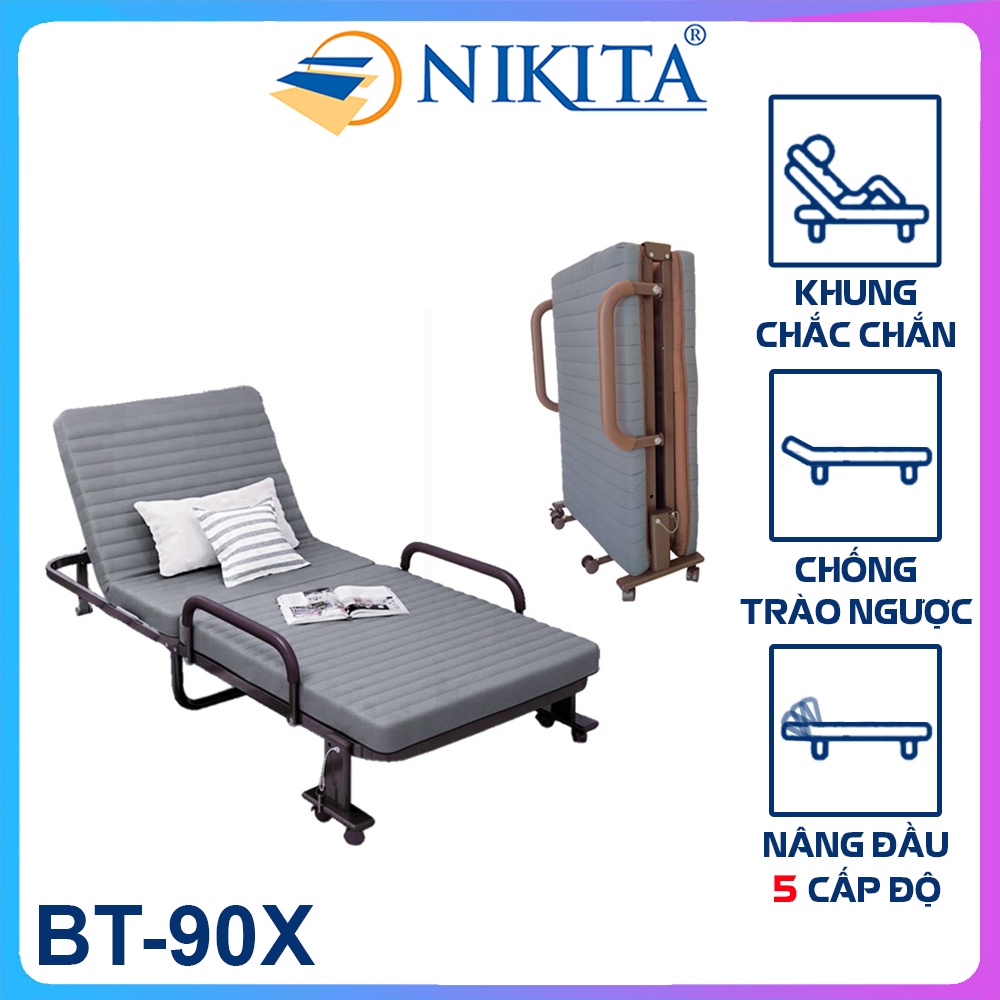 [Mã LIFEBKA5 giảm 10% tối đa 1 Triệu đơn 500k] Giường Xếp Gọn BeltoCao Cấp - Khung giường bằng thép tĩnh điện BHQ90G