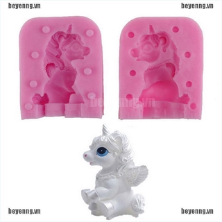 Bộ 2 khuôn silicone làm bánh hình kỳ lân 3d độc đáo