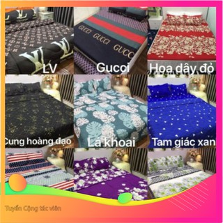 Trọn bộ chăn hè 5 món ga gối Poly
