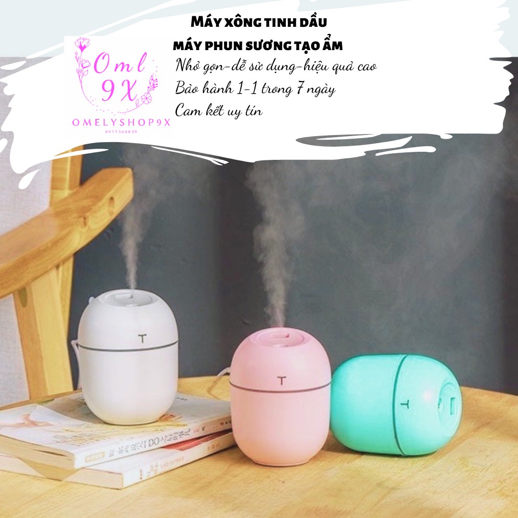 Máy Xông Tinh Dầu Mini-Máy Tạo Ẩm Phun Sương-Khuếch Tán Tinh Dầu Đuổi Muỗi-Omelyshop9x