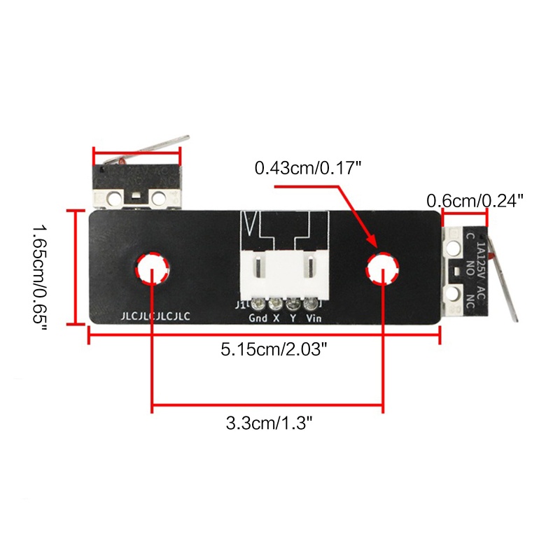 Công Tắc Giới Hạn Máy In 3D btsg Voron Endstop X / Y Endstop V2.4 Microswitch Endstop XH2.54 4PIN